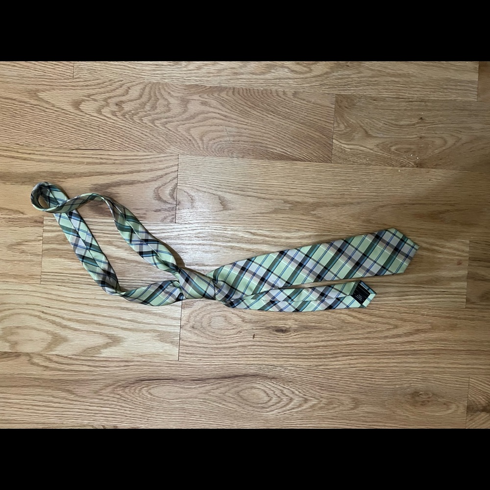 Express lime plaid tie